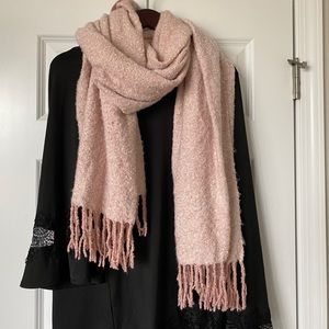 Heavy long pink scarf